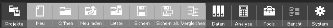Obere Menüleiste in EMM_Check 4.3.9.4