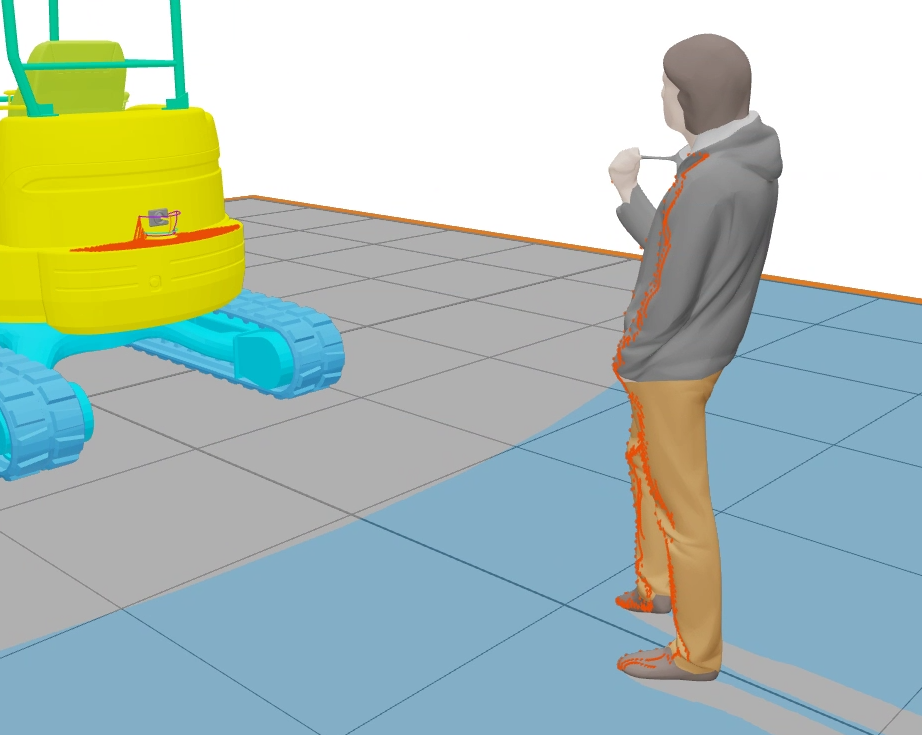Sichtfeld einer generischen Kamera mit asymmetrischen Öffnungswinkeln