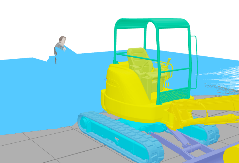 Sichtfeld einer generischen Kamera mit asymmetrischen Öffnungswinkeln