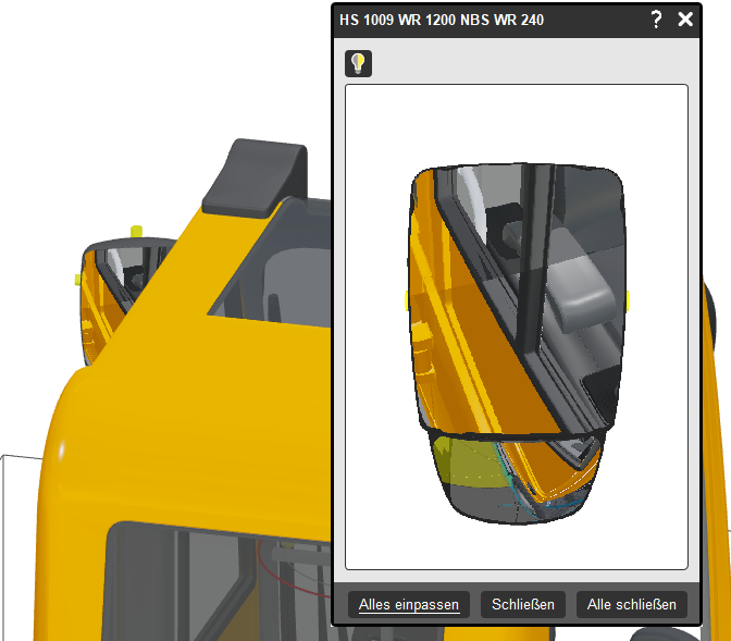 Spiegelsimulationsfenster